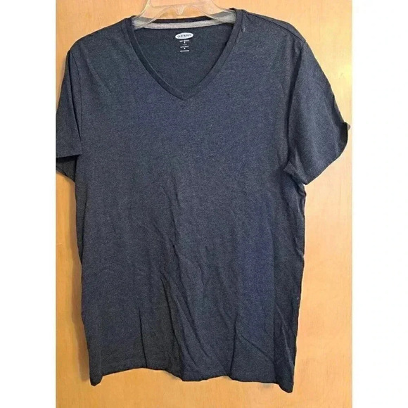 Old Navy Men's M Medium Tee Shirt Blue Soft Washed Short Sleeve V Neck - Picture 2 of 6